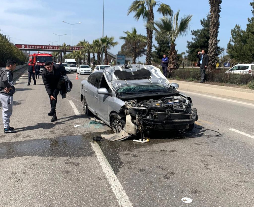 Son dakika haberleri… Samsun’da kaza sonrası dolmuşlara kontrol
