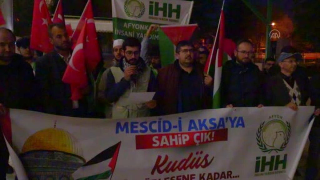 AFYONKARAHİSAR – İsrail’in Mescid-i Aksa baskını protesto edildi