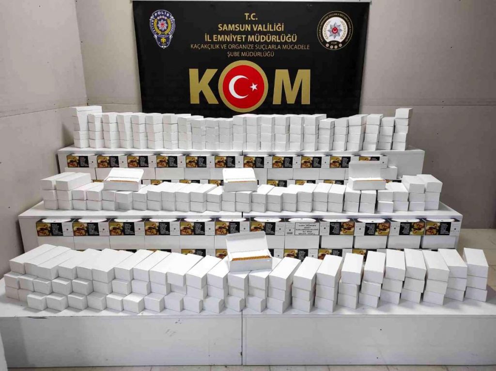 Samsun’da ’60 bin dal’ makaron ele geçirildi