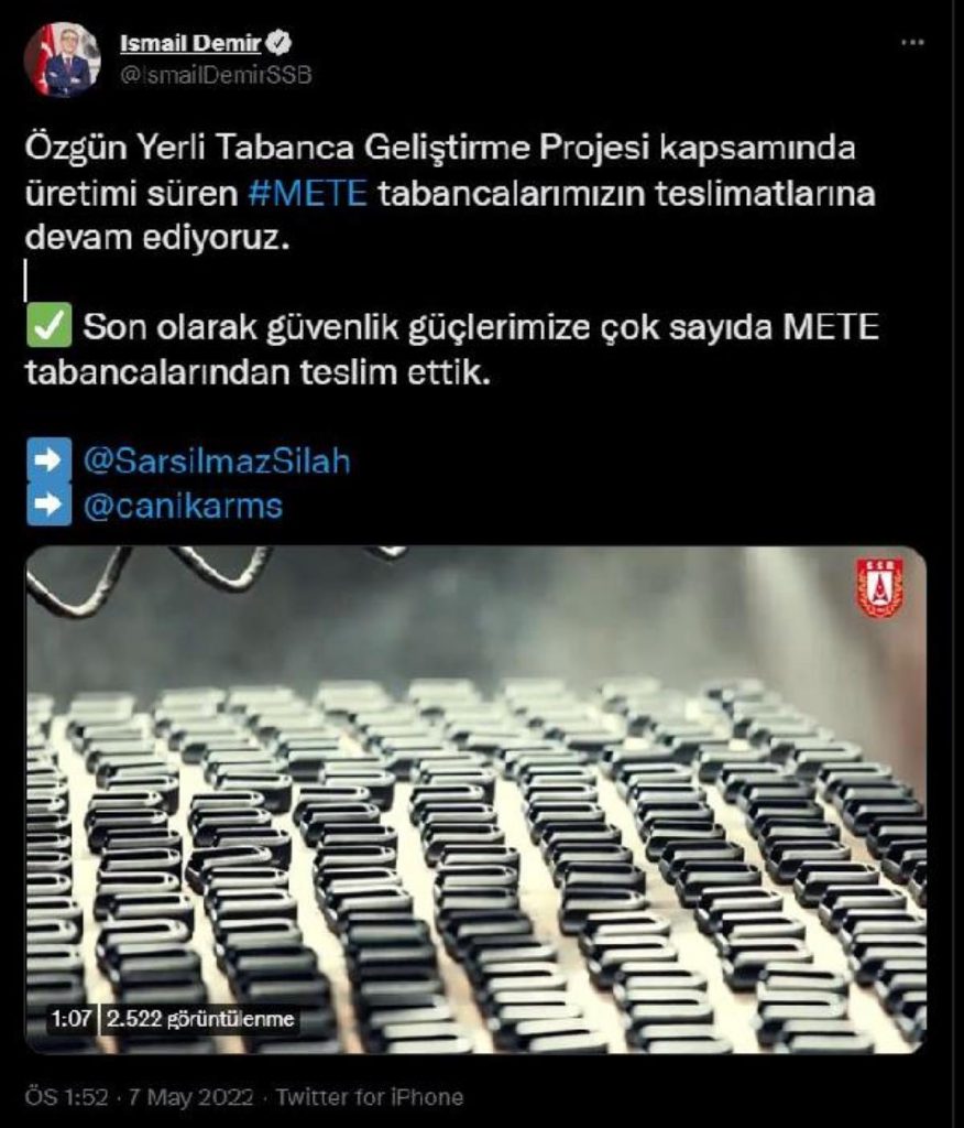 Güvenlik güçlerine yeni yerli tabanca teslimatı