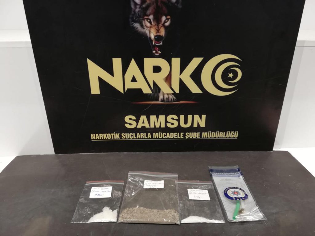 Samsun’da uyuşturucuyla yakalanan kuşkulu tutuklandı