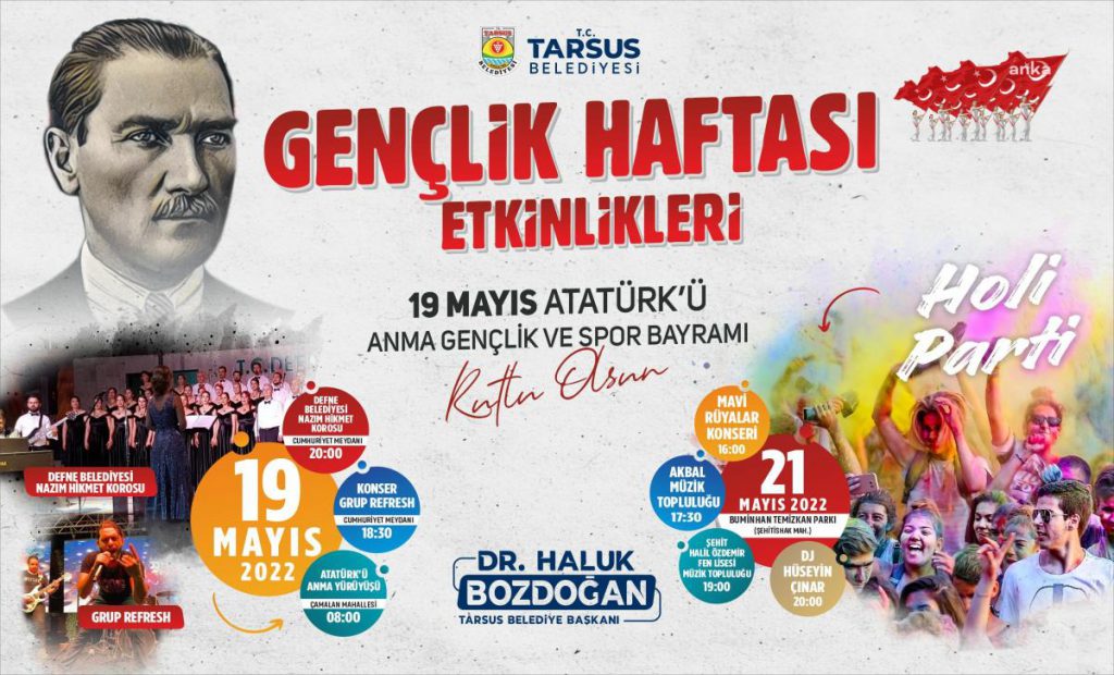 Tarsus Belediyesi’nden 19 Mayıs’a Dolu Dolu Kutlama