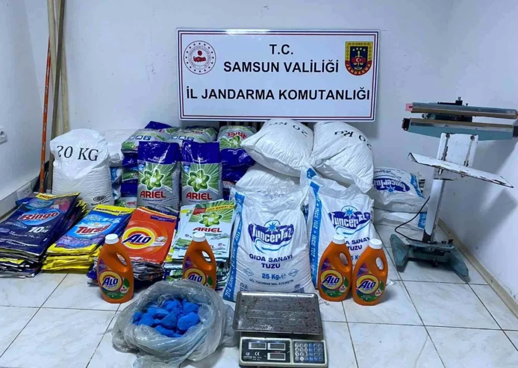 Jandarmadan düzmece deterjan imalathanesine baskın