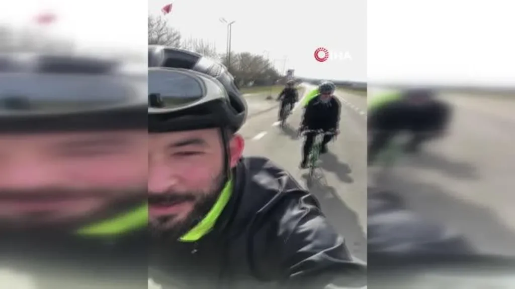 Ticari taksinin çarptığı bisiklet şoförü hayatını kaybetti, geriye bu imajlar kaldı