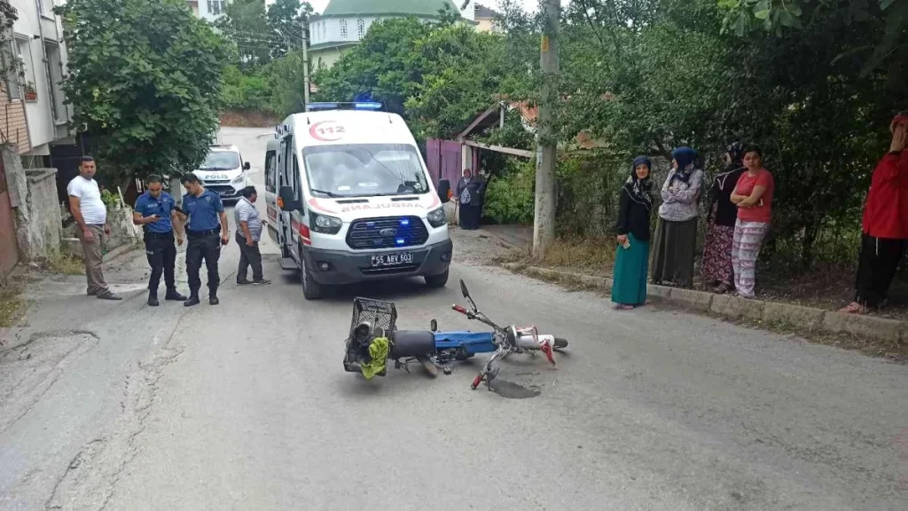Araba ile çarpışan motosiklet şoförü yaralandı