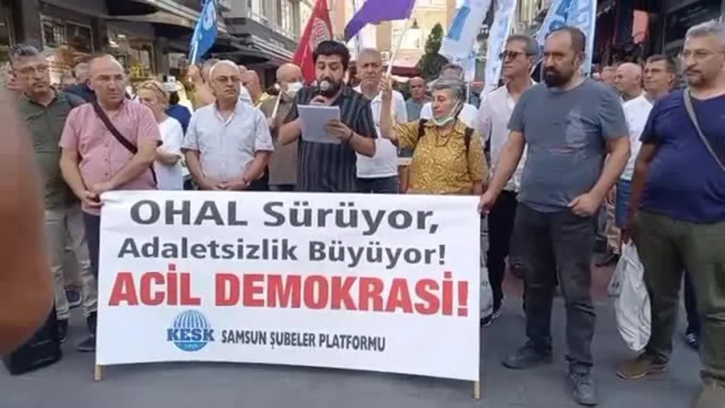 Kesk Samsun Şubeler Platformu: “Temel Hak ve Özgürlüklerin Askıya Alınması Süreci Artarak Devam Etmektedir”