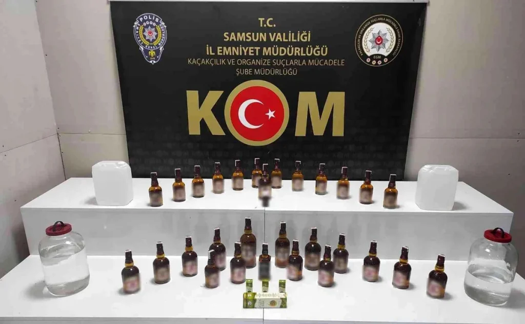 Samsun 3. sayfa haberi | Samsun’da uydurma içki ele geçirildi