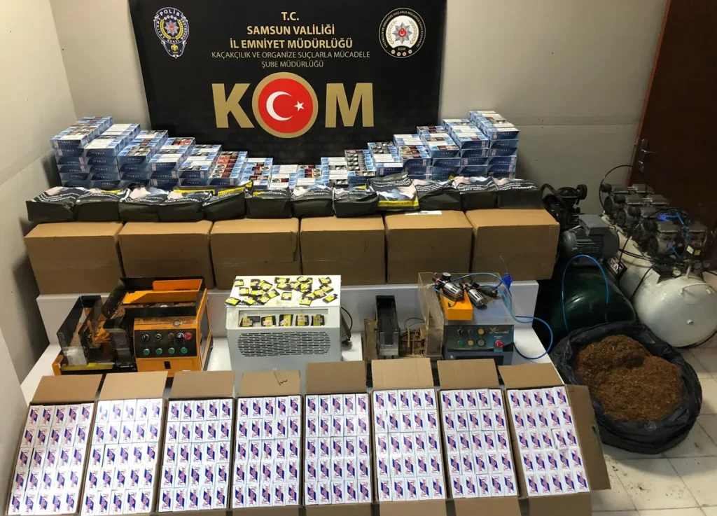 Samsun’da 239 bin 400 makaron ele geçirildi