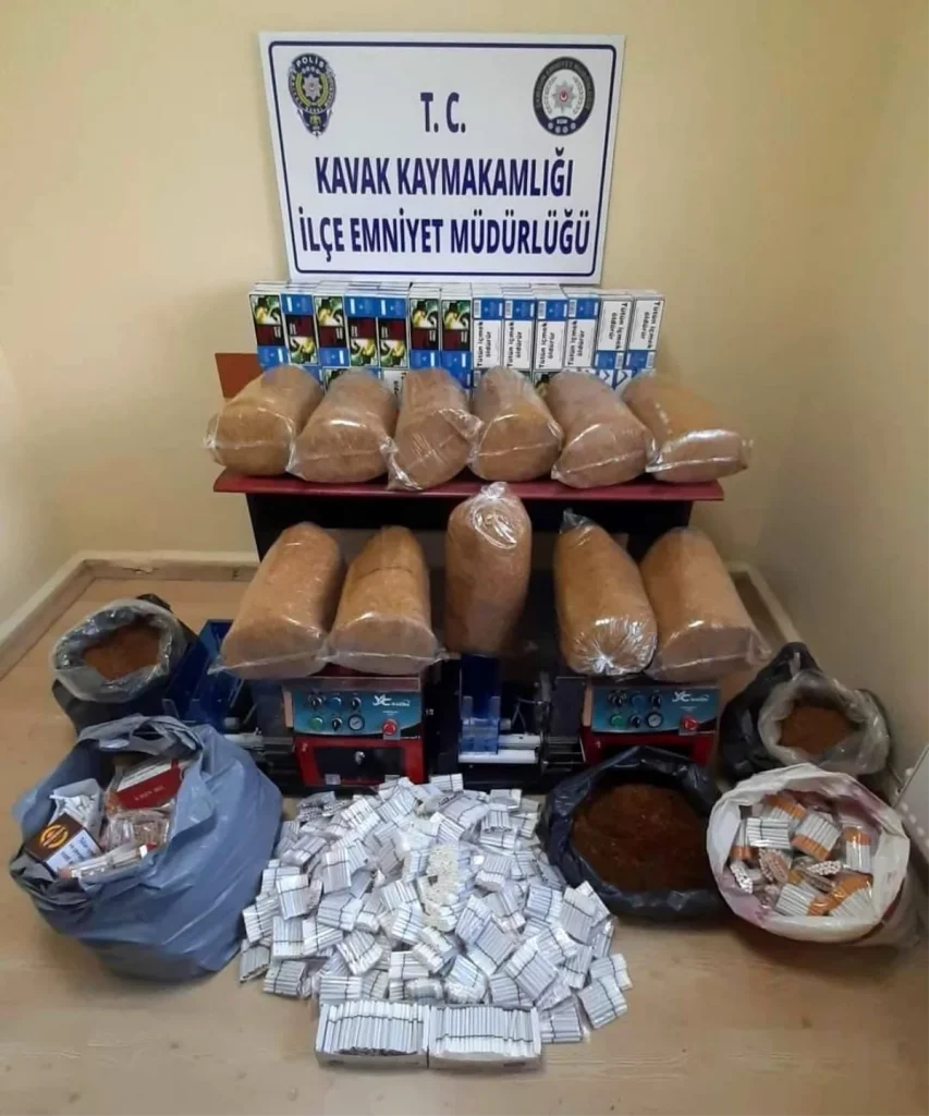 Samsun’da kaçak tütün mamulleri ele geçirildi