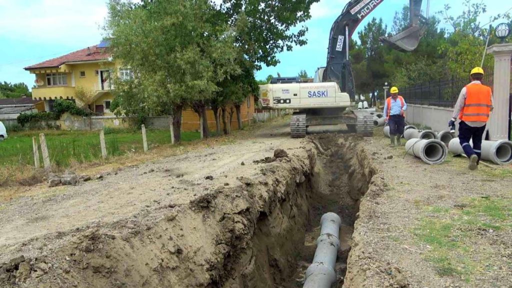 60 km’lik kanalizasyon çalışmasında 7,5 km tamam