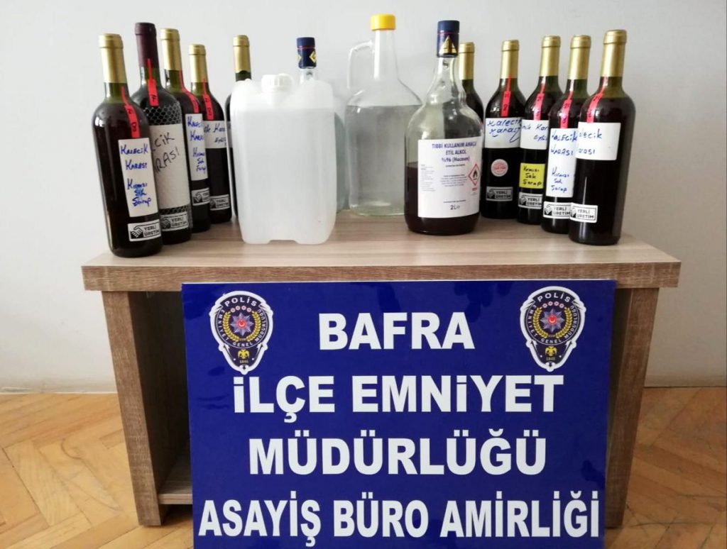 Samsun haberi: Bafra’da kaçak alkol ele geçirildi