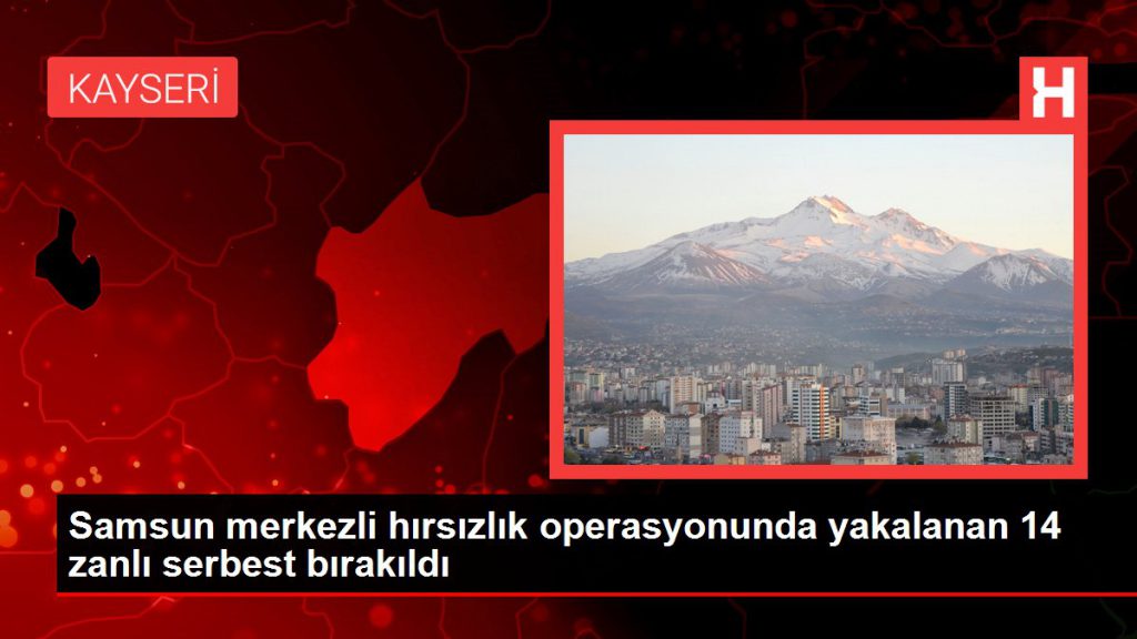 Samsun haberleri… Samsun merkezli hırsızlık operasyonunda yakalanan 14 zanlı hür bırakıldı