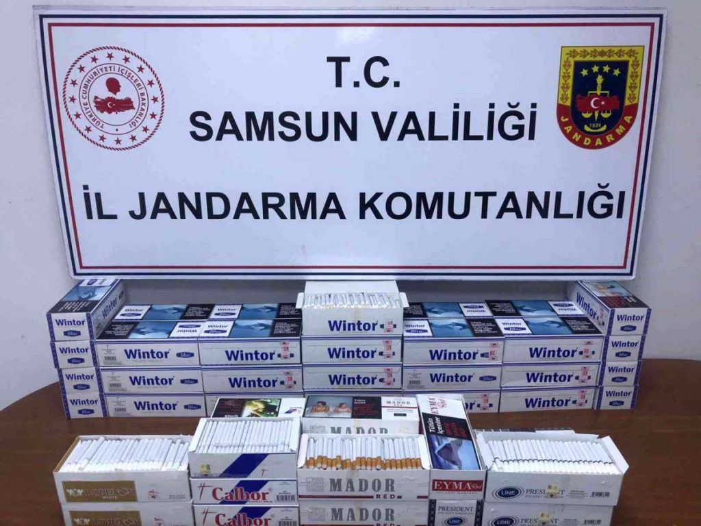 Samsun’da jandarma 10 bin 400 adet makaron ele getirdi