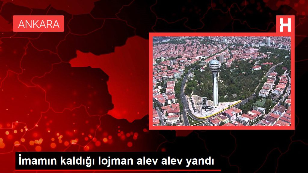İmamın kaldığı lojman alev alev yandı