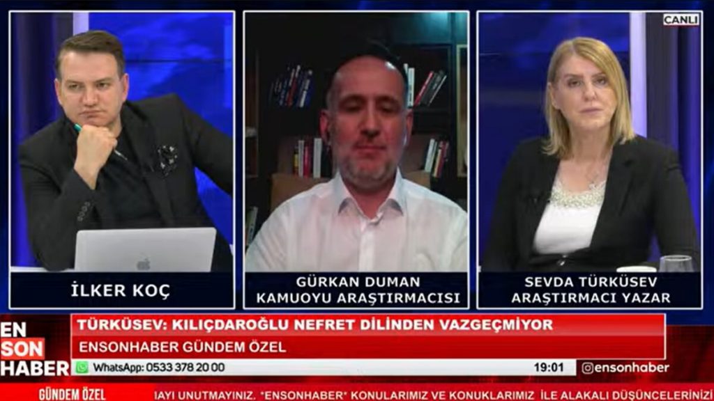 Gürkan Duman: Cumhurbaşkanı Erdoğan’ın oyunu yüzde 54’ün altında beklemiyoruz