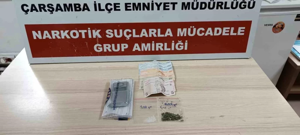 Çarşamba’da uyuşturucu baskını: 1 tutuklama