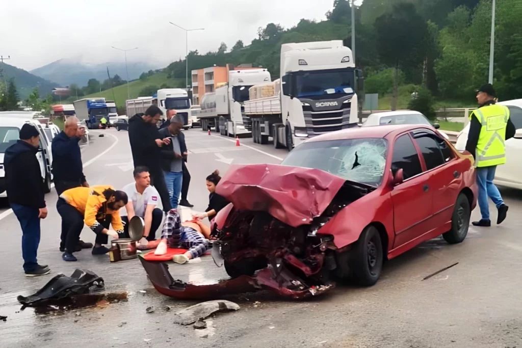Samsun’da otomobil ile tır çarpıştı: 1 yaralı