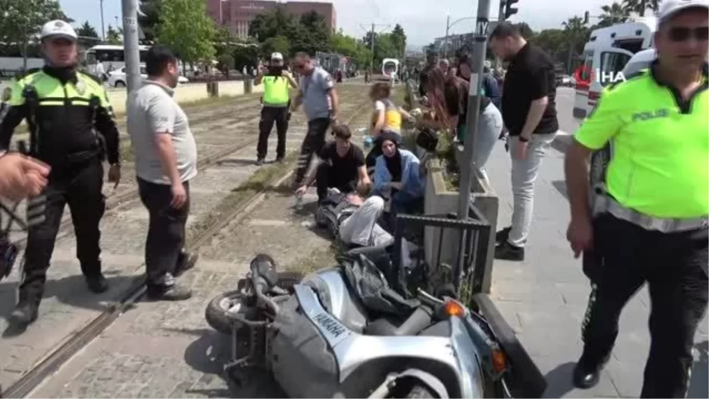Samsun’da Tramvayın Çarptığı Motosiklette 1 Yaralı