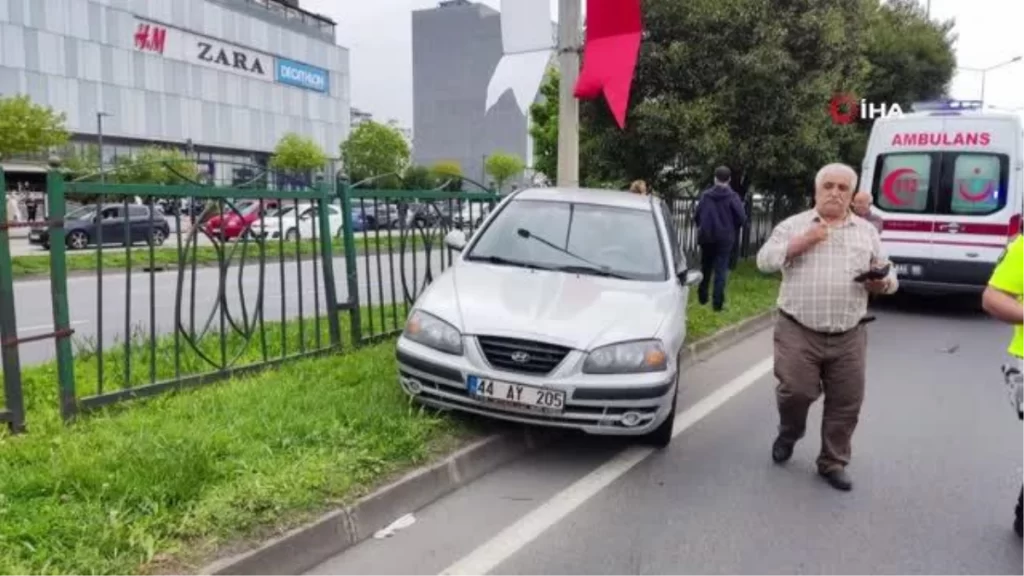 Samsun’da yürekleri ağza getiren kazada kamerada