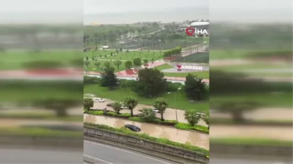 Samsun’u yine sel vurdu