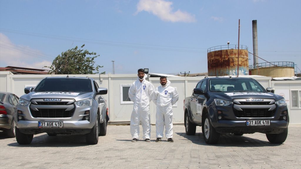 Hatay’da çadır ve konteyner kentler ilaçlandı: ULV araçlarıyla müdahale ediliyor
