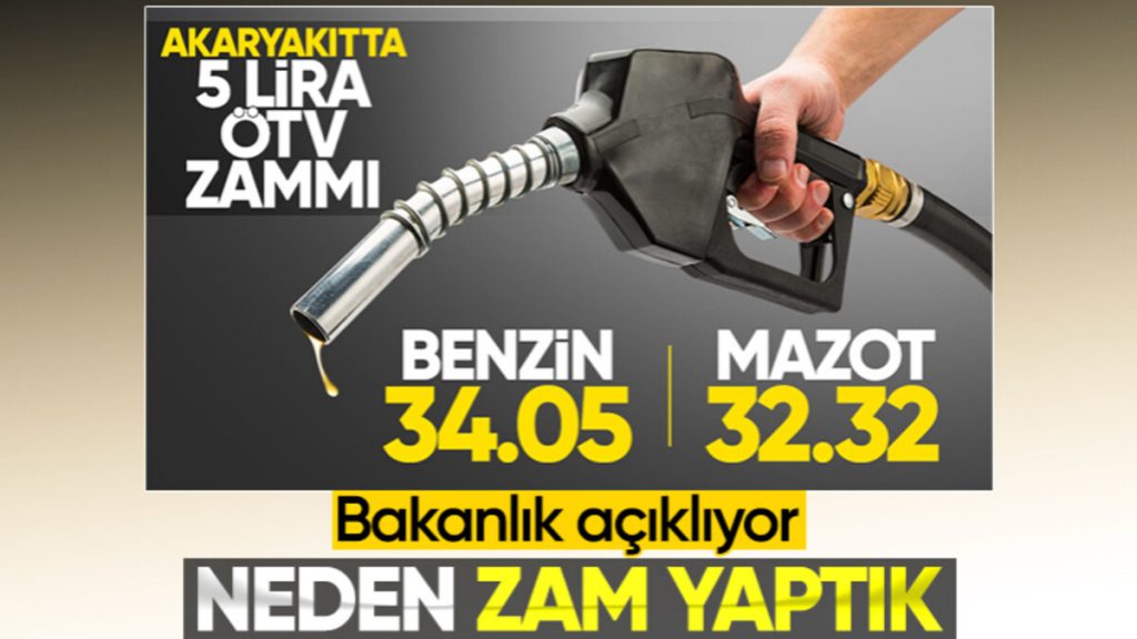 Hazine ve Maliye Bakanlığı akaryakıta gelen ÖTV artışıyla ilgili açıklama yaptı