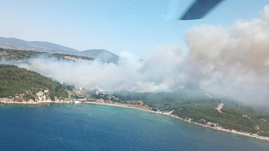 İzmir’de iki ayrı noktada orman yangını: Ekipler görevde