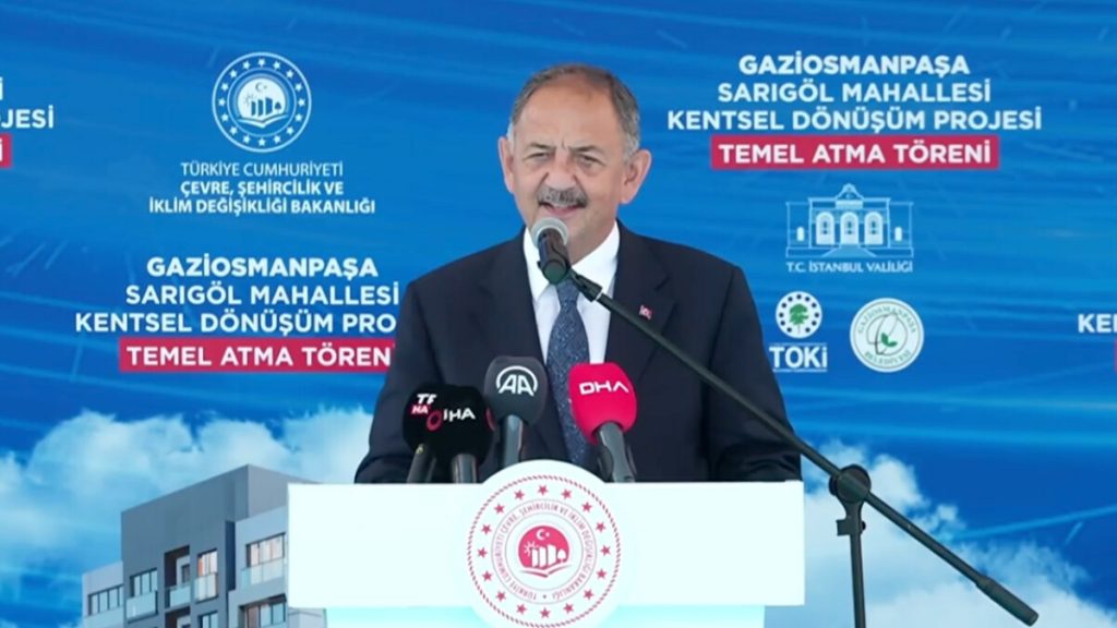 Mehmet Özhaseki Gaziosmanpaşa’da Kentsel Dönüşüm Projesi Temel Atma Töreni’ne katıldı